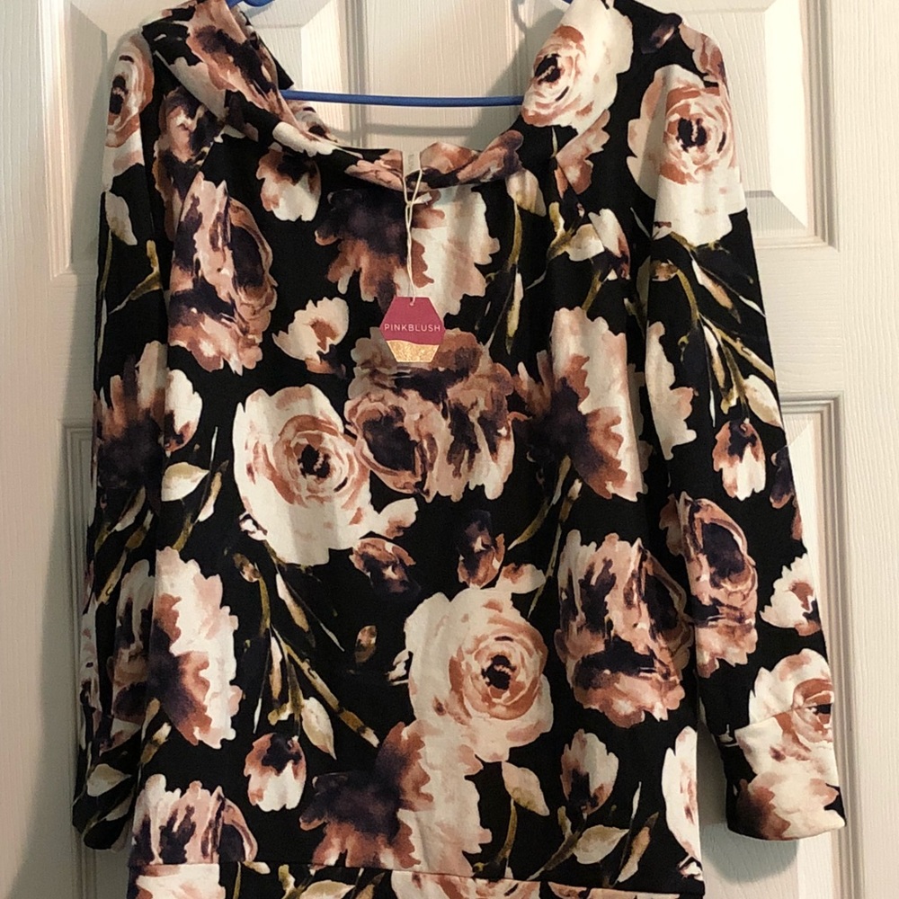 Pinkblush floral sweater